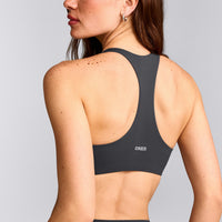 SoftMotion™ Bralette with Grey Logo | Coal
