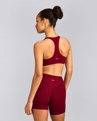 SoftMotion™ Bralette with Gray Logo | Ruby Red