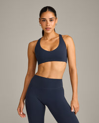 SoftMotion™ Bralette with Grey Logo | True Blue