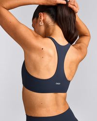 SoftMotion™ Bralette with Grey Logo | True Blue