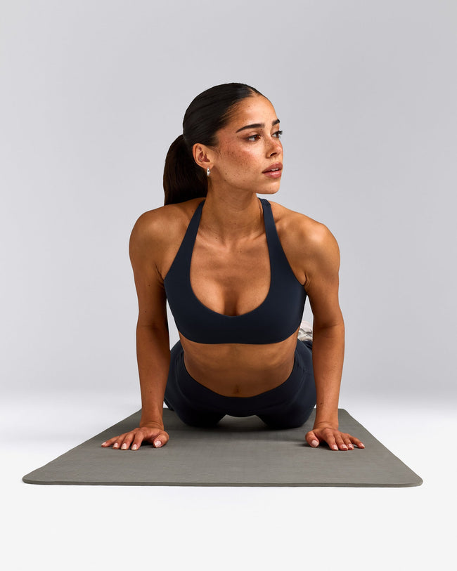 SoftMotion™ Bralette with Grey Logo | True Blue