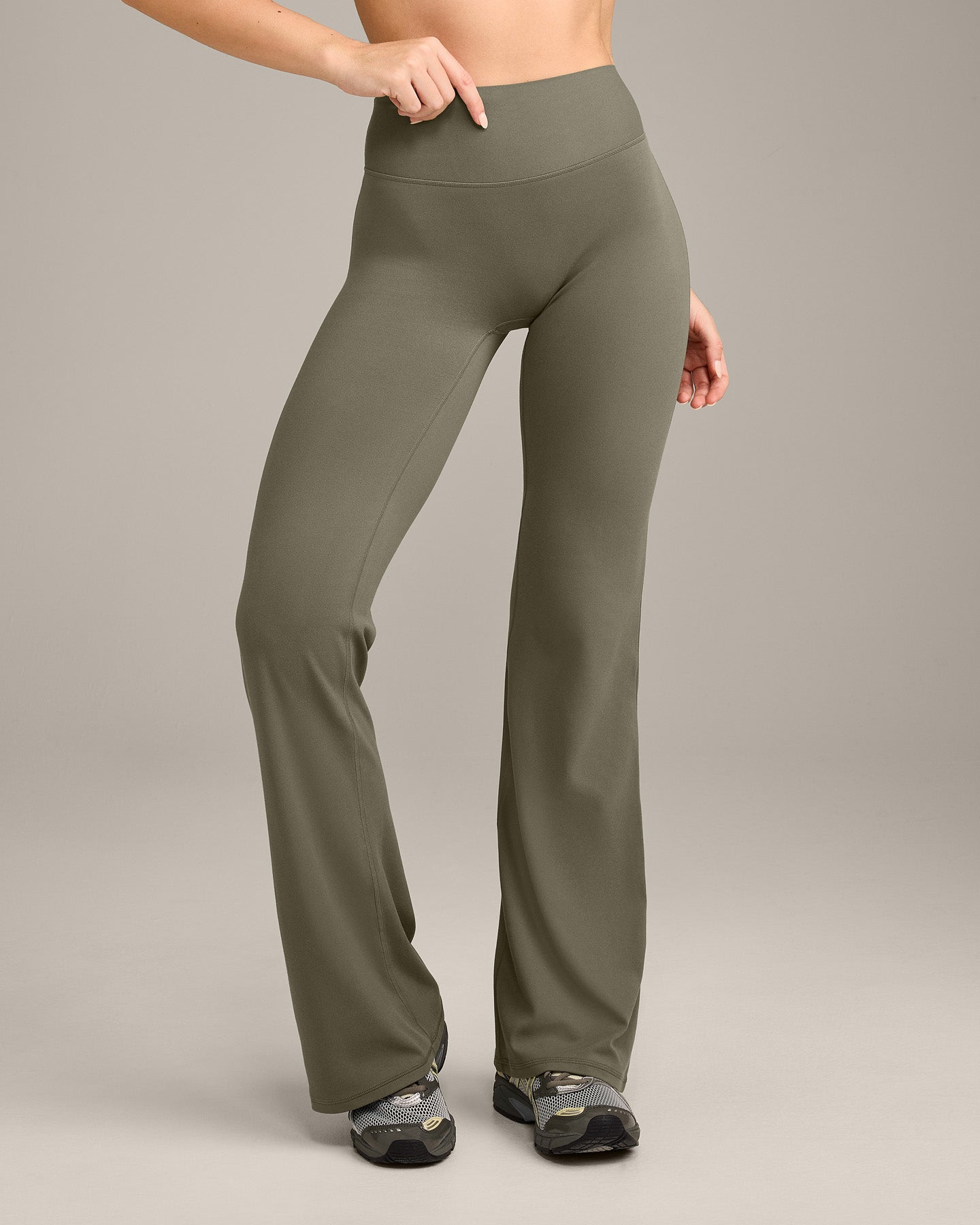 SoftMotion™ Flared Bottoms with Grey Logo | Alpine Green