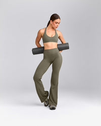 SoftMotion™ Flared Bottoms with Grey Logo | Alpine Green