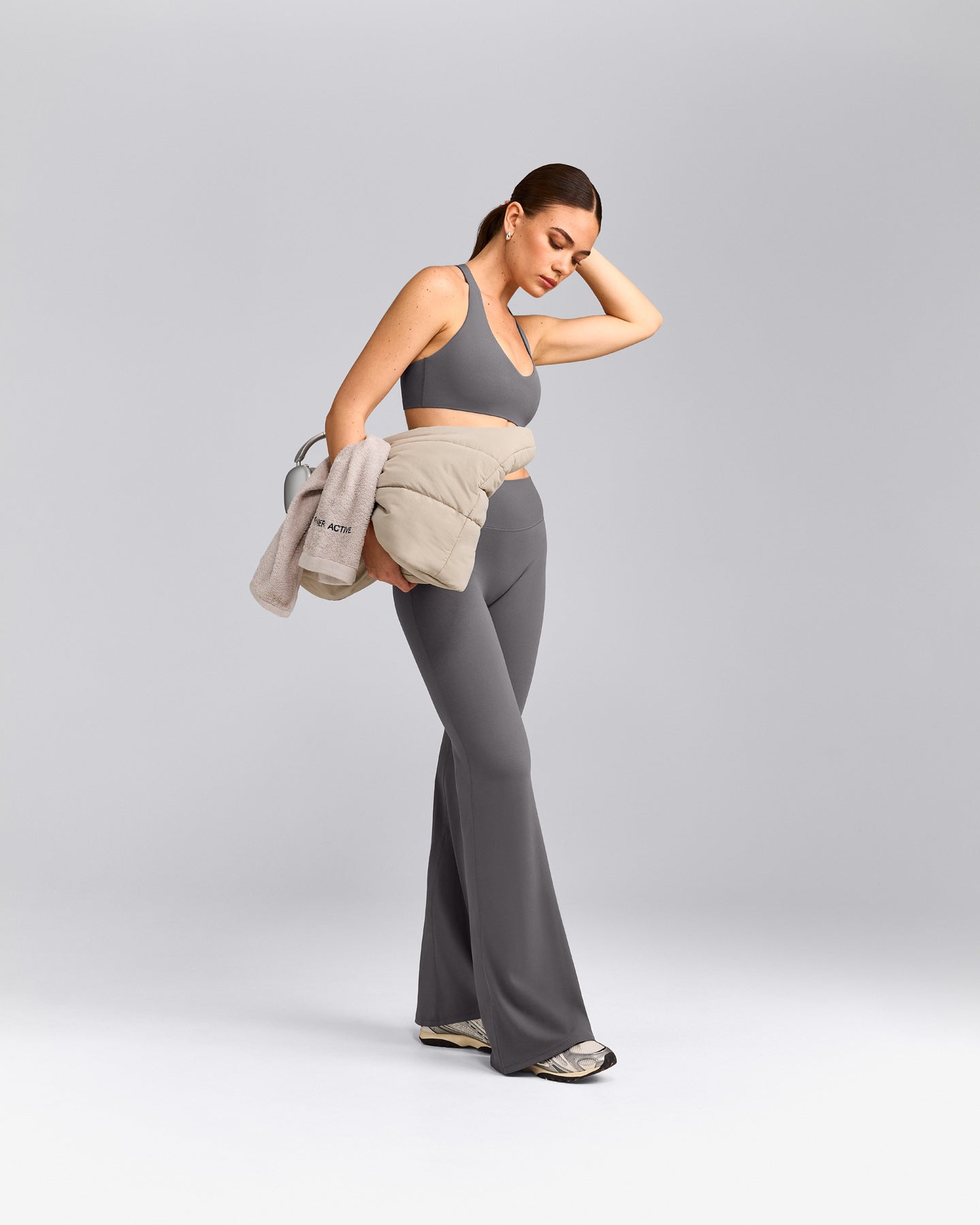 SoftMotion™ Flared Bottoms with Grey Logo | Ash Grey