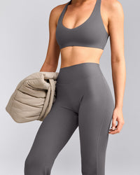 SoftMotion™ Flared Bottoms with Grey Logo | Ash Grey