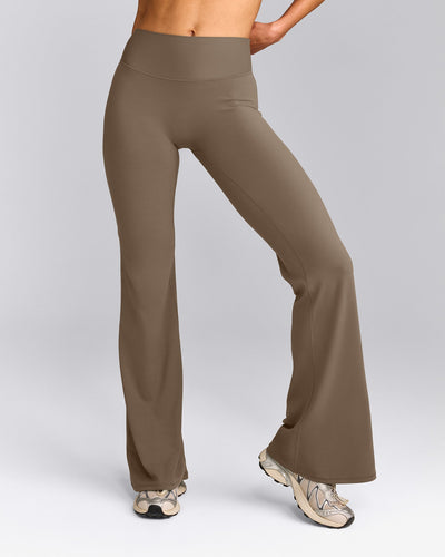 SoftMotion™ Flared Bottoms with Grey Logo | Moss Brown