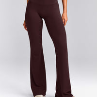 SoftMotion™ Flared Bottoms with Grey Logo | Plum Brown