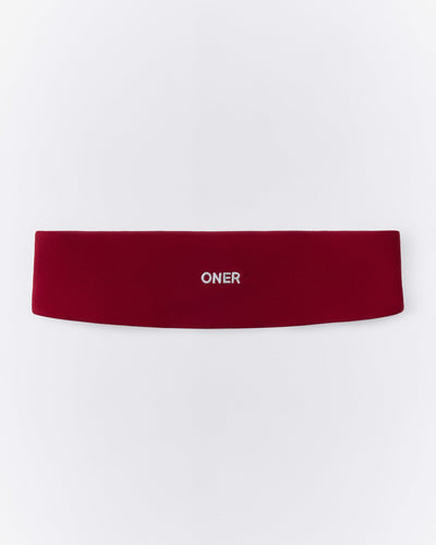 SoftMotion™ Headband with Gray Logo | Ruby Red