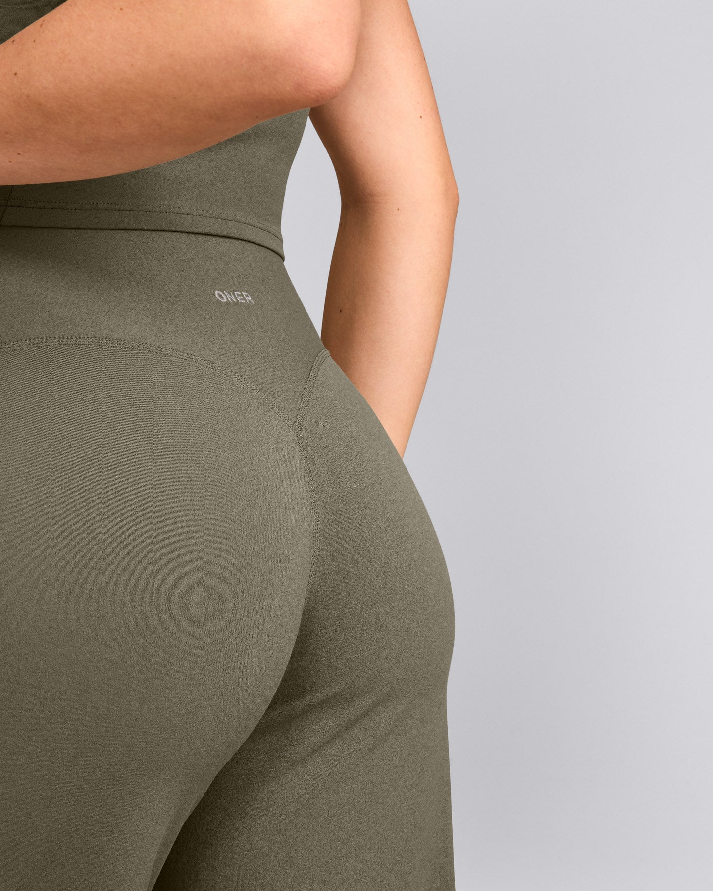 SoftMotion™ Straight Leg Bottoms with Grey Logo | Alpine Green