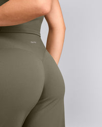 SoftMotion™ Straight Leg Bottoms with Grey Logo | Alpine Green