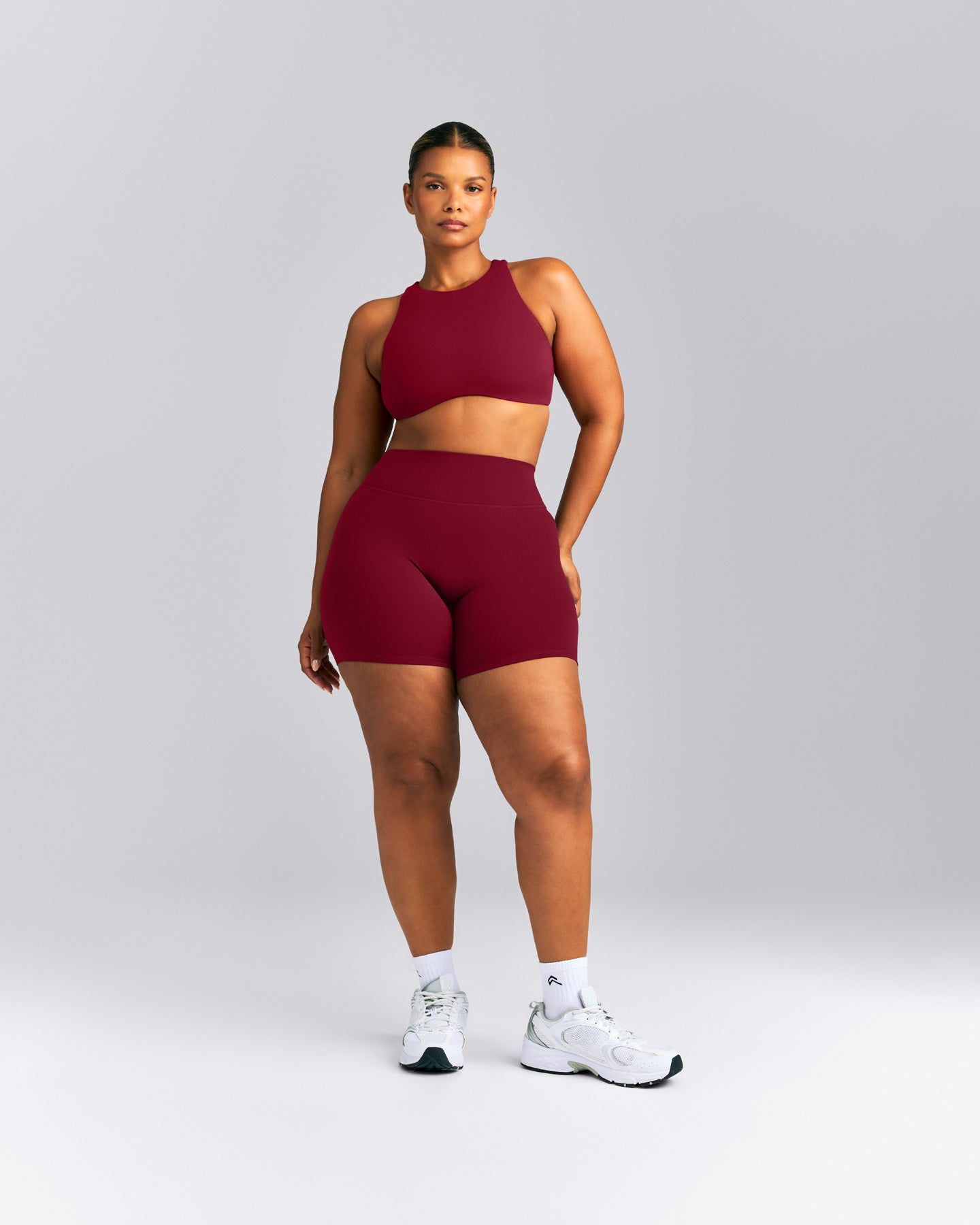 SoftMotion™ High Neck Sports Bra | Ruby Red