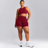 SoftMotion™ High Neck Sports Bra | Ruby Red