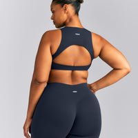 SoftMotion™ High Neck Sports Bra | True Blue
