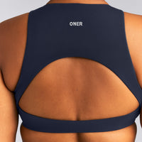 SoftMotion™ High Neck Sports Bra | True Blue