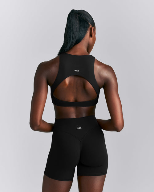 SoftMotion™ High Neck Sports Bra | Black