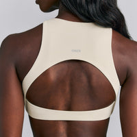 SoftMotion™ High Neck Sports Bra | Oatmeal