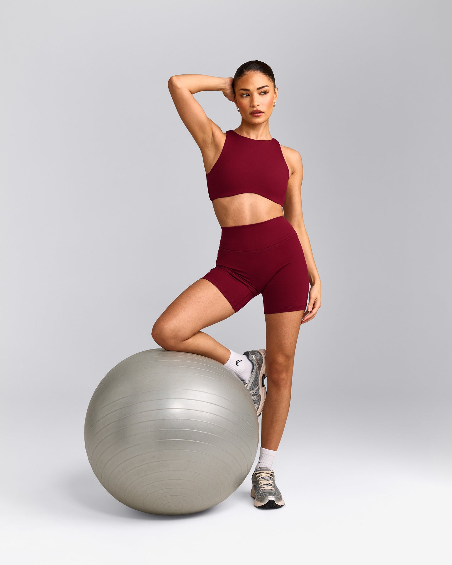 SoftMotion™ High Neck Sports Bra | Ruby Red