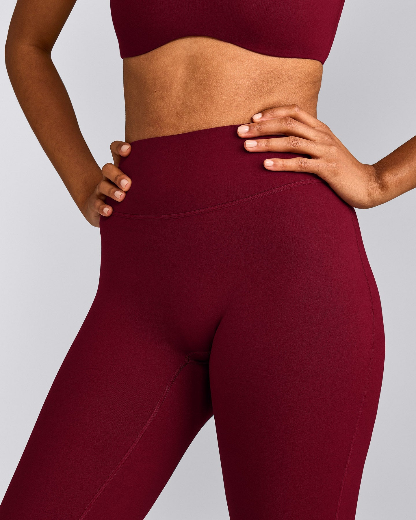 SoftMotion™ Flared Pants with Gray Logo | Ruby Red