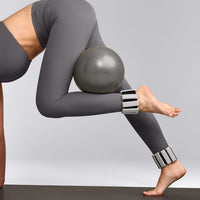 SoftMotion™ High Waisted Leggings with Grey Logo | Ash Grey