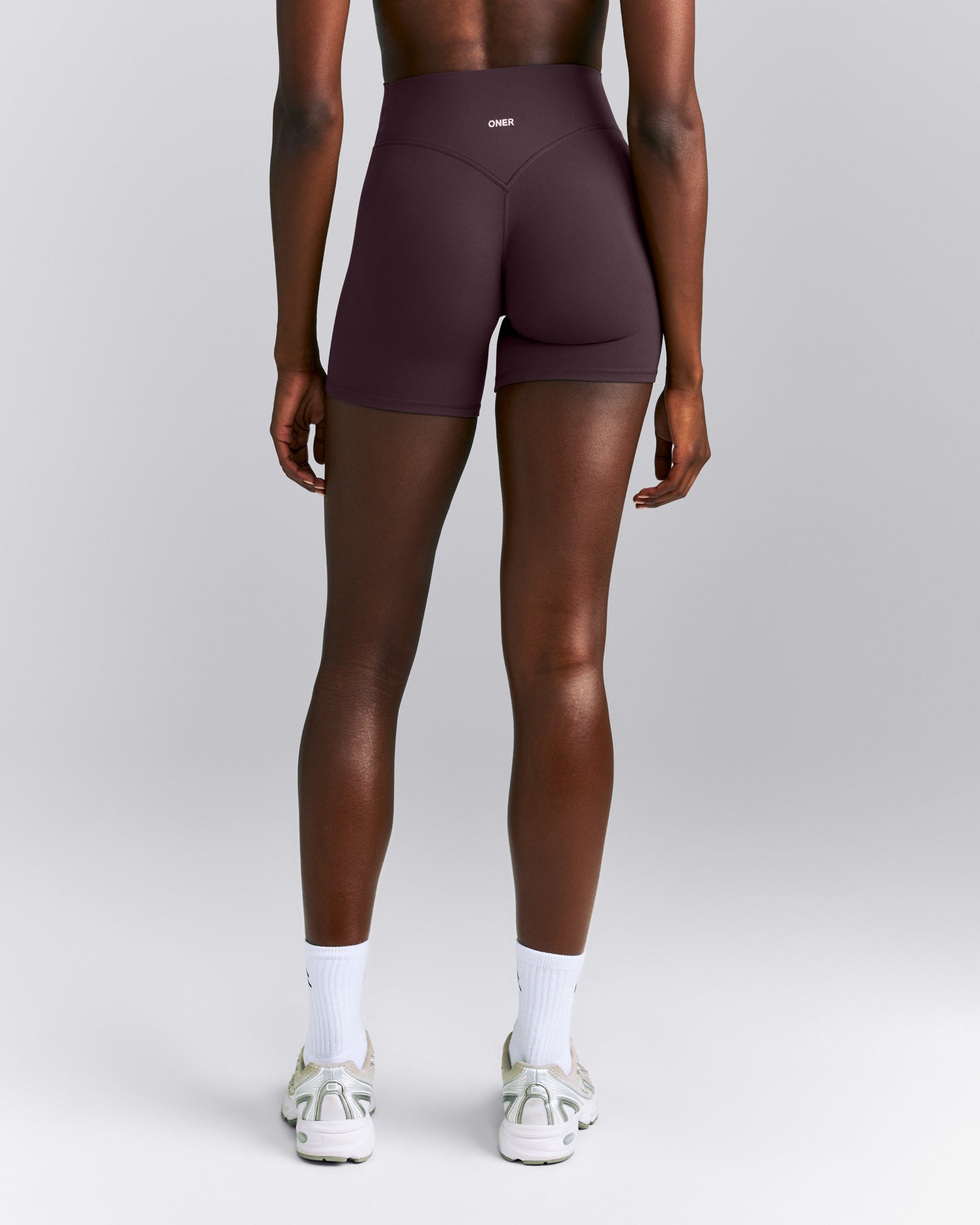 SoftMotion™ High Waisted Shorts 6" New Branding | Dark Umber Brown
