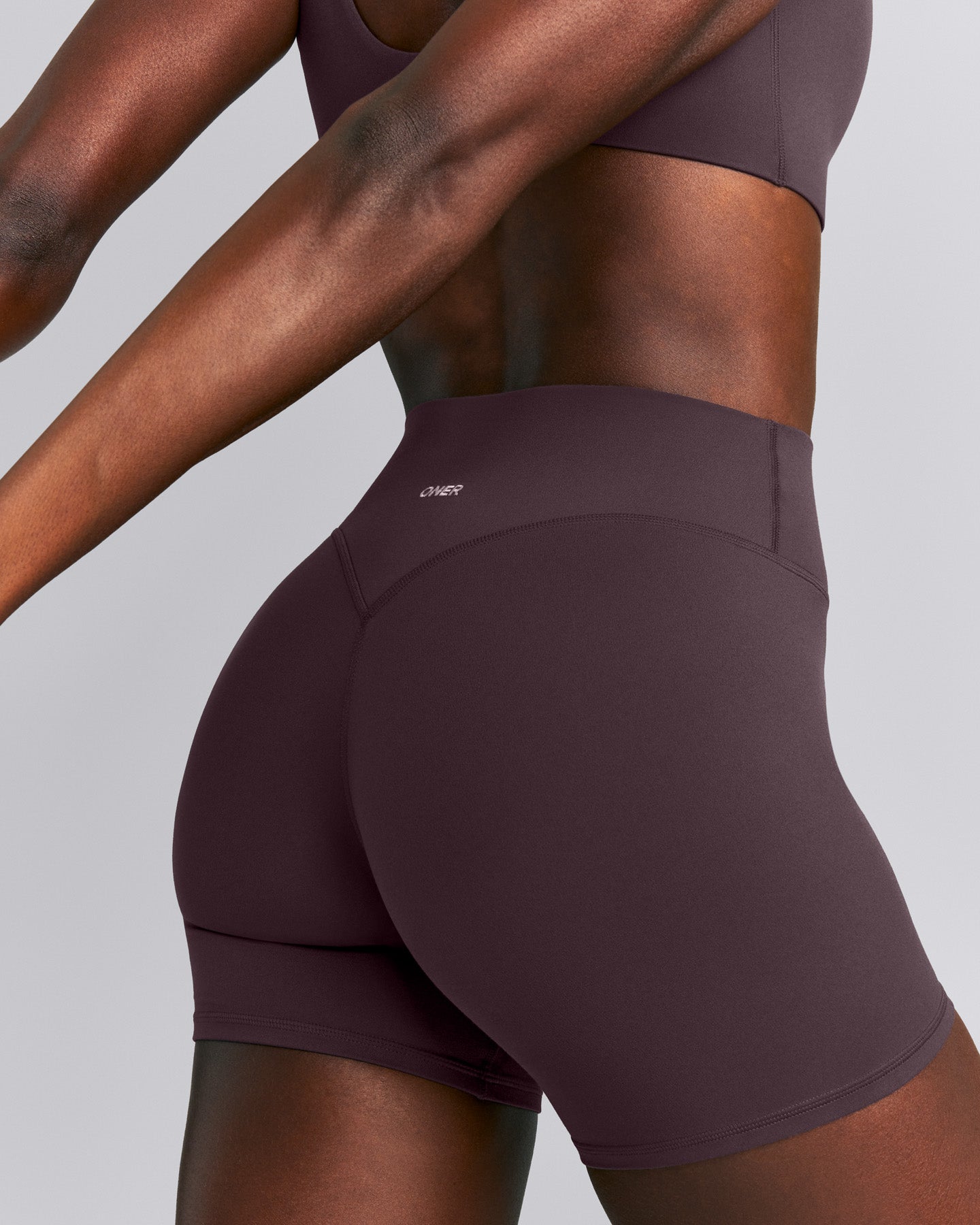 SoftMotion™ High Waisted Shorts 6" New Branding | Dark Umber Brown