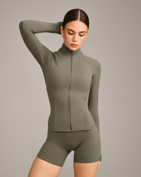 SoftMotion™ Jacket with Grey Logo | Alpine Green