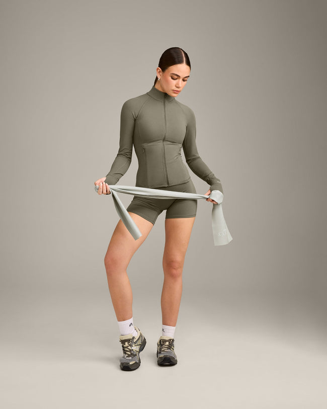 SoftMotion™ Jacket with Grey Logo | Alpine Green