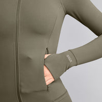 SoftMotion™ Jacket with Grey Logo | Alpine Green
