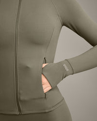 SoftMotion™ Jacket with Grey Logo | Alpine Green