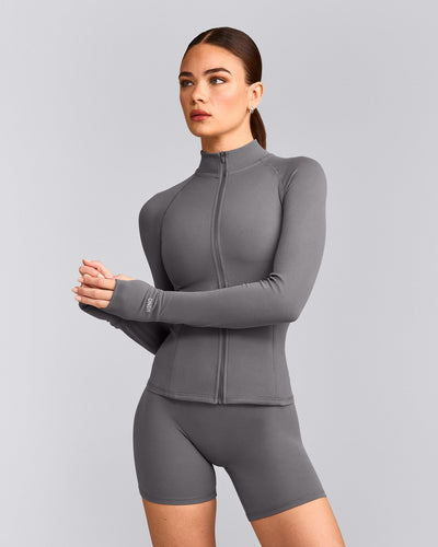 SoftMotion™ Jacket with Grey Logo | Ash Grey