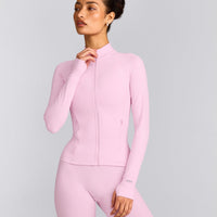 SoftMotion™ Jacket with Grey Logo | Chalk Pink