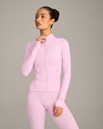 SoftMotion™ Jacket with Grey Logo | Chalk Pink