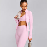 SoftMotion™ Jacket with Grey Logo | Chalk Pink