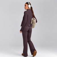 SoftMotion™ Jacket with Gray Logo | Dark Umber Brown