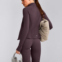 SoftMotion™ Jacket with Gray Logo | Dark Umber Brown