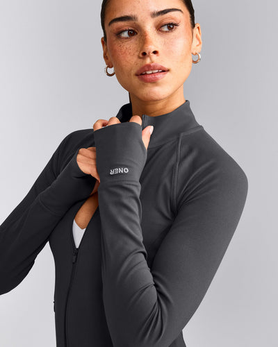 SoftMotion™ Jacket with Grey Logo | Coal