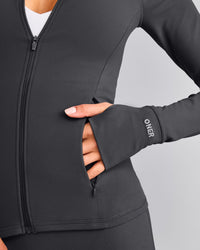 SoftMotion™ Jacket with Grey Logo | Coal