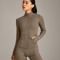 SoftMotion™ Jacket with Grey Logo | Moss Brown