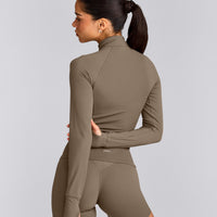 SoftMotion™ Jacket with Grey Logo | Moss Brown