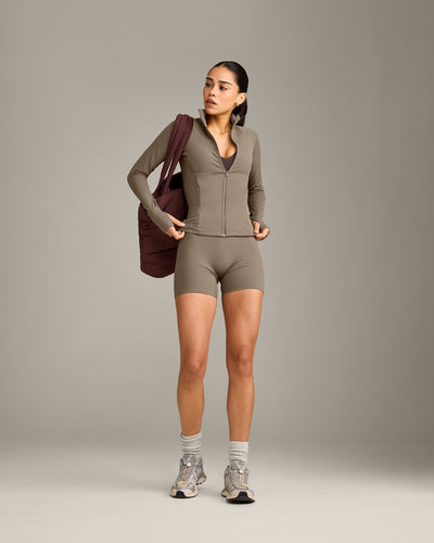 SoftMotion™ Jacket with Grey Logo | Moss Brown