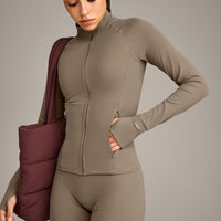 SoftMotion™ Jacket with Grey Logo | Moss Brown