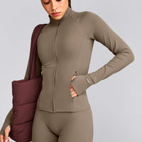 SoftMotion™ Jacket with Grey Logo | Moss Brown