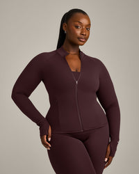 SoftMotion™ Jacket with Grey Logo | Plum Brown