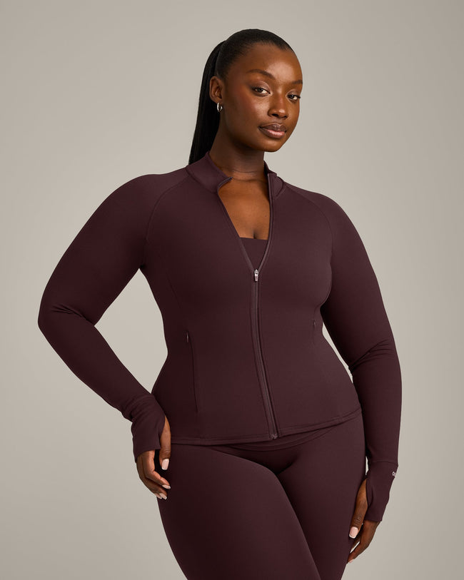 SoftMotion™ Jacket with Grey Logo | Plum Brown