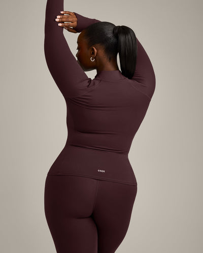 SoftMotion™ Jacket with Grey Logo | Plum Brown