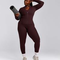 SoftMotion™ Jacket with Grey Logo | Plum Brown