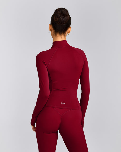 SoftMotion™ Jacket with Gray Logo | Ruby Red