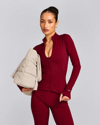 SoftMotion™ Jacket with Gray Logo | Ruby Red