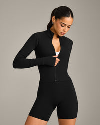 SoftMotion™ Mid Jacket with Grey Logo | Black