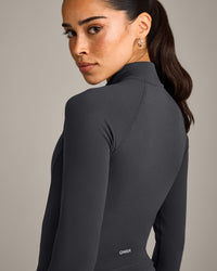 SoftMotion™ Mid Jacket with Grey Logo | Coal